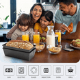 thumbnail image 7 of GPED 2 Pack Basics Rectangular Nonstick Bread Loaf Pan, 10 x 4 Inch, Even Heat Distribution for Baking Meatloaf, Gray, 7 of 7