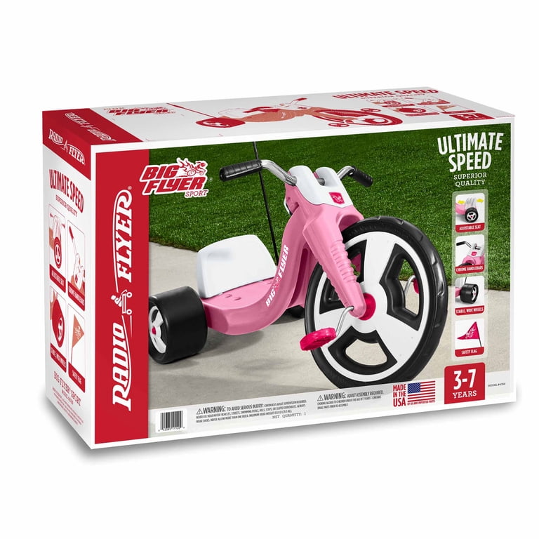 Radio Flyer Big Flyer Sport Tricycle with Adjustable Seat and