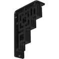 thumbnail image 4 of Ekena Millwork 1 1/2"W x 7 1/2"D x 10"H Eris Wrought Iron Bracket, (Single center brace), Powder Coated Black, 4 of 7