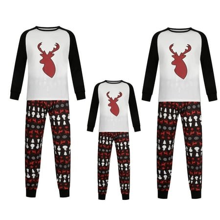 

women Christmas pajamas for family matching outfits son daughter sets soft Red Christmas Women Mommy Printed Top+Pants Xmas Family Matching Pajamas Set