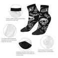 thumbnail image 5 of Fuzoiu Skull bird bat spider Print Adult Socks, Crew Moisture-wicking Socks, Unisex Cushion Crew Socks,Casual Sports Ankle Socks, 5 of 7