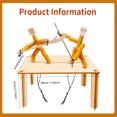 thumbnail image 5 of Bamboo Battle Robots Toy Set – 8-in-1 DIY Fighting Arena Kit with 2 Pull-Control Bamboo Men, Weapons, Balloons, Stickers, and Wooden Stage – STEM Game Gift for Kids & Family, 5 of 6