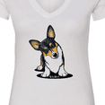thumbnail image 4 of Inktastic Tri Color Corgi Women's V-Neck T-Shirt, 4 of 5