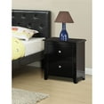 thumbnail image 3 of Nightstand with 2 Drawers Storage, Black, 3 of 5