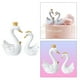 thumbnail image 5 of Estatua de Cisne de Resina 3D Colco Estatuilla de piezaza Escultura de Amal Pintada Hogar Jardín Escritorio Pastel blanco Estatua decorativa de figuras, 5 of 7