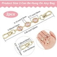 thumbnail image 3 of 2 Pieces Purse Chain Charm 4.9 Inch Handbag Decorative Chains Short Handle Purse Chain Extender Glass Enamel Charms Accessories for Women Crossbody Shoulder Bag Small Tote Bag Pink, 3 of 9