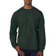 thumbnail image 2 of Hanes Beefy-T Unisex Long-Sleeve T-Shirt 2-Pack, S, Deep Forest, 2 of 4