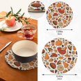 thumbnail image 3 of SKYSONIC Thanksgiving Pie Turkey Cartoon Trivet Pot Holders Pads, Set of 2 Pumpkin Leaves Pot Holder Heat Resistant Trivets Cotton Thread Weave Mats Kitchen Table Decor, 3 of 7