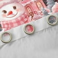 thumbnail image 4 of Manfei Cute Cartoon Snowman Black Out Curtains, Xmas Tree Gingerbread House Curtains Pack of 2 (42x63 Each), Merry Christmas Bedroom Curtains for Girls, Luxury Home Decor, 4 of 6