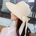 thumbnail image 2 of Sombrero de paja de verano Sailing con visera para mujer Beige, 2 of 5