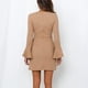 thumbnail image 4 of Vestido midi ajustado de manga larga NikouMX con lazo y cinturón S M L XL, 4 of 6