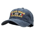 thumbnail image 2 of Iraq Veteran Ribbon Embroidered Washed Cotton Brass Buckle Cap - Navy OSFM, 2 of 5