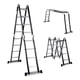 thumbnail image 1 of Escalera Multiposición 4.5 M Acero 16 Peldaños Plegable Retráctil Mantenimiento Hogar Soporta 150 kg, 1 of 8