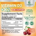 thumbnail image 3 of Vitamin D 2000 IU 50mcg Per Tablet - Vitamins D3 & K2 (MK7) Complex Supplement for Bone, Teeth, Muscle, Calcium Absorption, Supports Immune & Heart Health, Chewable Formula USA Bottled - 180 Tablets, 3 of 10