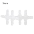 thumbnail image 1 of Adaptador de tubería de acuario, 10 piezas, accesorios de manguera de agua de acuario de 6 vías, junta de acuario confiable y duradera, 1 of 8