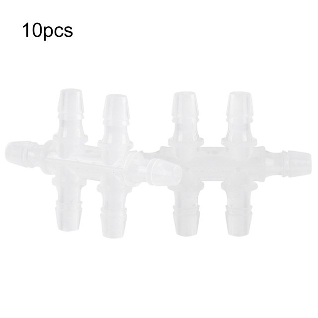 Adaptador de tubería de acuario, 10 piezas, accesorios de manguera de agua de acuario de 6 vías, junta de acuario confiable y duradera