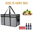 thumbnail image 3 of Tripumer XXXL Insulated Cooler Bag Insulated Leak Proof Aluminum Foil Insulated Bag Reusable Food Delivery Bag Cooler Bag for Food Shipping and Grocery Shopping Greyish Black 23 "W X 14 "H X 15 "D, 3 of 9