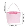 thumbnail image 3 of RICHMJ Easter Basket Seersucker Egg Hunt Bunny Baskets Canvas Bag Stripe Storage Gifts Candies Personalized Easter Party Gifts（Pink）, 3 of 6