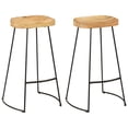 thumbnail image 3 of vidaXL Bar Stool Bar Seat Counter Height Island Stool for Pub Solid Mango Wood, 3 of 14