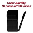thumbnail image 6 of Smarty 7.25" Black Plastic Disposable Dinner Knives 1000ct, 6 of 7