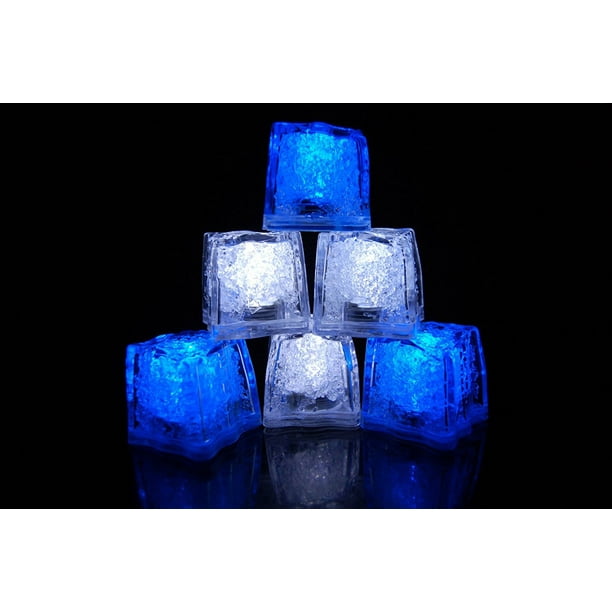 Brand Jewel Color Tinted Light up LED Ice Cubes Winter Pack 6 Ct, Original FDA Approved