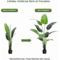 thumbnail image 2 of Qinaqin 5ft(2pcs)-B Verde Bird de Paradise Tropical Artificial Plant para Indoor Hogar Living Sala y Oficina Profundidadcoration, 2 of 5