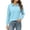 Light Blue#20722GG, variant on Hearthz Women Polo Shirt 3 Button Women's Long Sleeve Shirt Relaxed Fit Solid Color Women's Shirt Tennis Activewear Light Gray XL