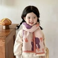 thumbnail image 6 of KYAIGUO Toddler Kids Fall Winter Cotton Scarves Classic Warm Cozy Soft Cartoon Head Wrap Shawl for Girls Boys, 6 of 9
