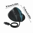 thumbnail image 5 of Vertical Mouse Ergonomic Optical Mice Adjustable 1600DPI 6 Button for Laptop, 5 of 12