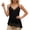 Black, variant on Women's Lace Trim Satin Long Camisole V Neck Sleeveless Adjustable Spaghetti Strap Going out Tank Tops Khaki XL