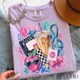 thumbnail image 4 of Preppy Teacher Shirt, Back To School Gift, Watercolor Iced Coffee Sublimation Tshirt, 4 of 6
