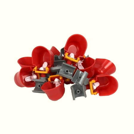 10 Chicken Poultry Automatic Water Drinking Nipple Feeder Cups Nipples