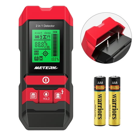 Meterk Stud Finder Wall Detector 4 in 1 Wall Center Sensor Wall Scanner Digital Wood Center for Wood Metal Studs...