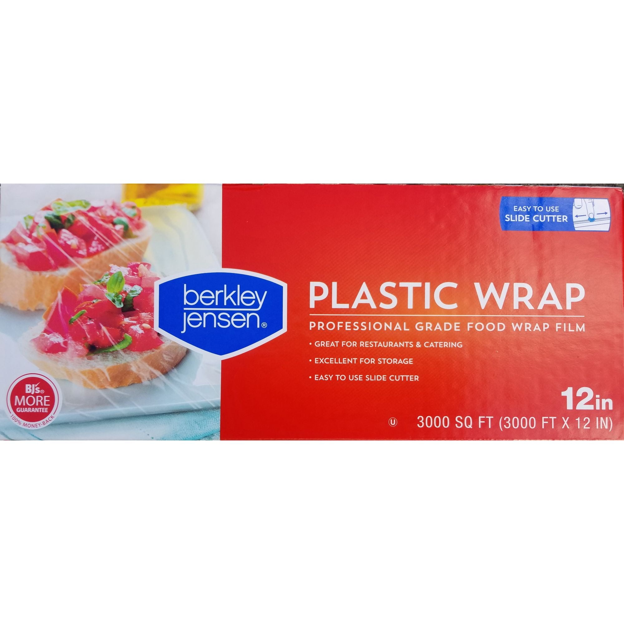 Ronaldos Food Safety Plastic Film, 12 inches x 2000ft Plastic Wrap