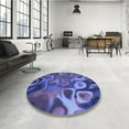 thumbnail image 4 of Ahgly Company Machine Washable Indoor Rectangle Transitional Light Slate Blue Area Rugs, 2' x 3', 4 of 7