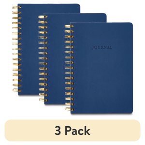 Pen+Gear Navy Spiral Journal, 240 Ruled Pages, 3-Pack