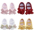 thumbnail image 3 of Uccdo Newborn Baby Girls Casual Flats Shoes Infants Non-Slip Cute Bowknot Princess Dress Shoes 0-12M, 3 of 8