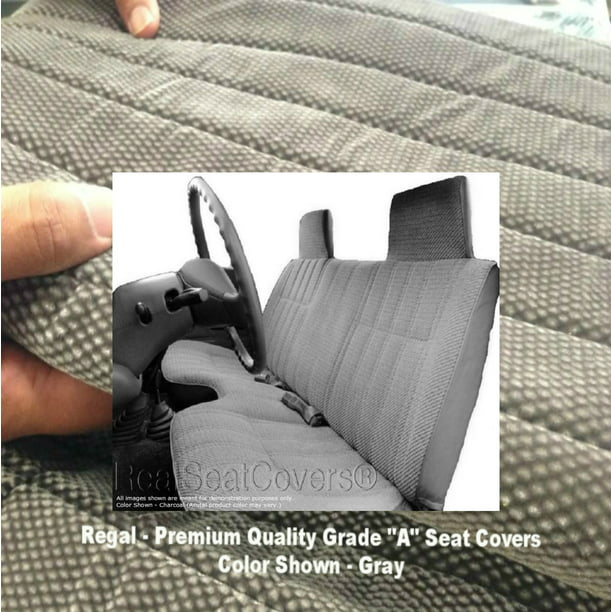 Chevy S10 Gmc Sonoma S15 1994 1999 12mm Thick Bench Seat Cover A27 Molded Headrest Large Notched Cushion Gray Com - 88 S10 Bench Seat Cover