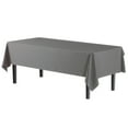 thumbnail image 2 of Exquisite Silver Plastic Tablecloth Cover - 54" x 108" - Heavy Duty - Disposable - Single Count, 2 of 6