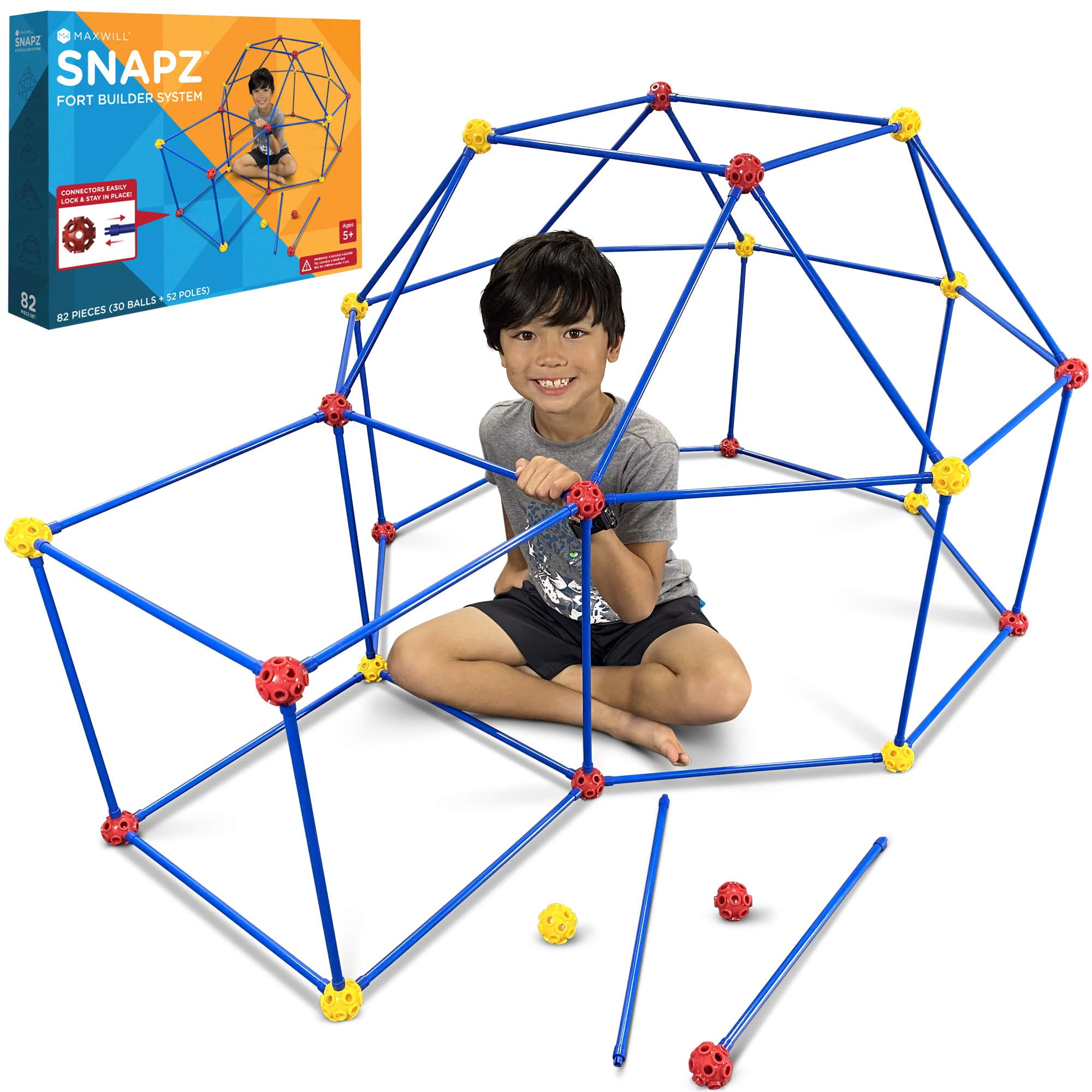 Snapz Ultimate Fort Builder Kit For Kids 8-12 Sturdy Fort