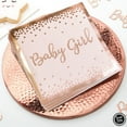 thumbnail image 5 of Baby Shower Plates and Napkins Girl for 24 With Rose Gold Pink Paper Plates, Napkins, Disposable Cups Party Supplies, 5 of 7