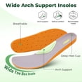 thumbnail image 5 of AOV Wide Toe Box Shoes Women Arch Support Walking Shoes for Plantar Fasciitis Orthotic Tennis Sneakers BluePink Size 8, 5 of 8