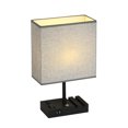 thumbnail image 2 of Cedar Hill 17" Grey Table Lamp with USB Port and Charging Dock, 2 of 7