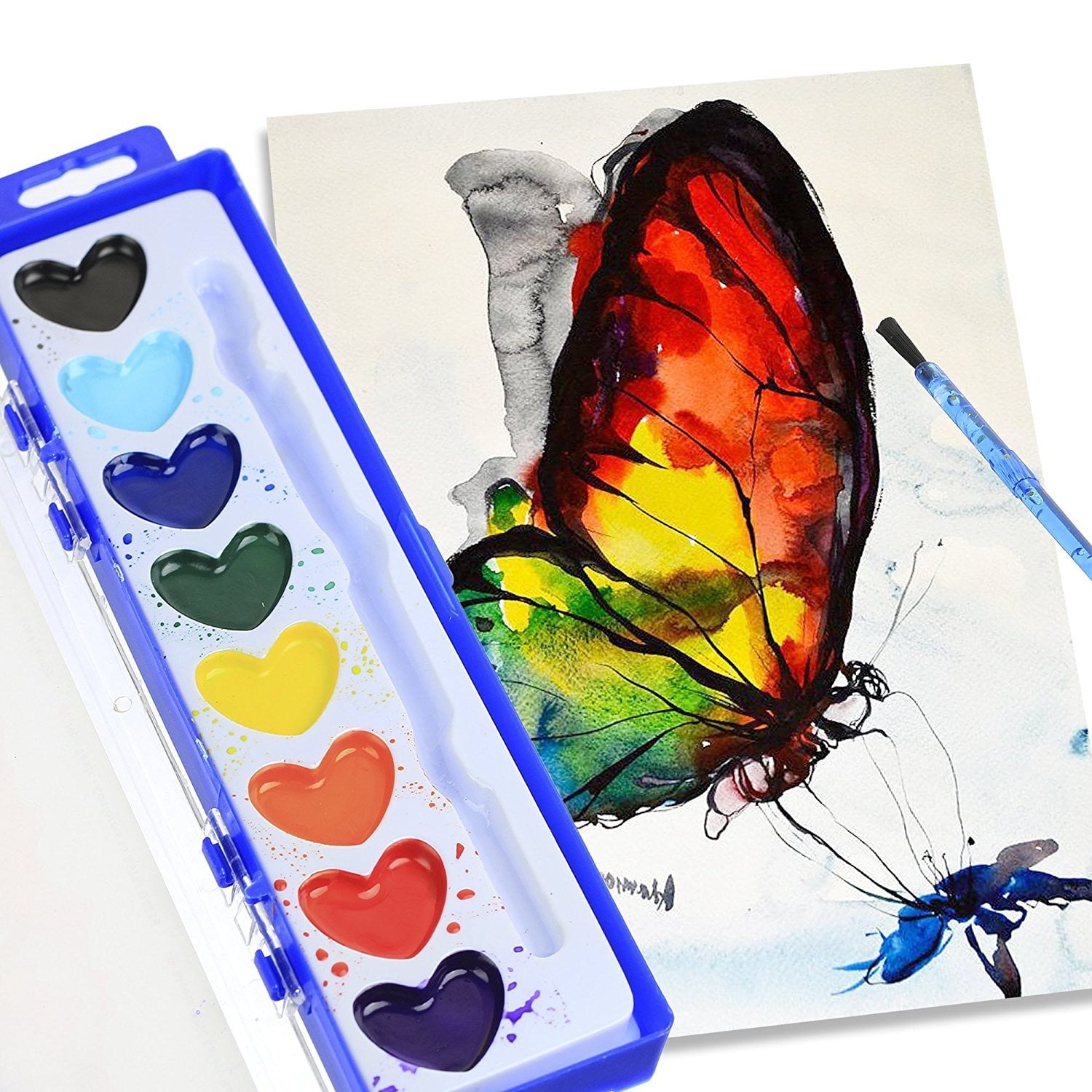 38 Water Color Paints Jumbo Pack - Heart Shaped