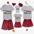thumbnail image 1 of Pijamas familiares a juego de Navidad, Santa Hustle Christams en julio, conjuntos de Pijamas cortos grises, 1 of 3