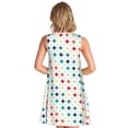 thumbnail image 2 of Bixox Colorful Geometric Print Women's Sleeveless A-Line Dress with Pockets, Casual Knee-Length Tank Dress for Summer-XX-Large, 2 of 7