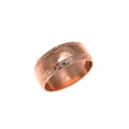 thumbnail image 4 of 14K solid pink rose gold high polish custom hand engraved Hawaiian scroll 8mm ring size 2.5, 4 of 5