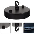 thumbnail image 3 of Kit de dosel de luz de placa negra para montaje en techo, hardware de montaje industrial con diseño de gancho abierto para colgar fácilmente, amplia aplicación para candelabros, luces colgantes y, 3 of 5