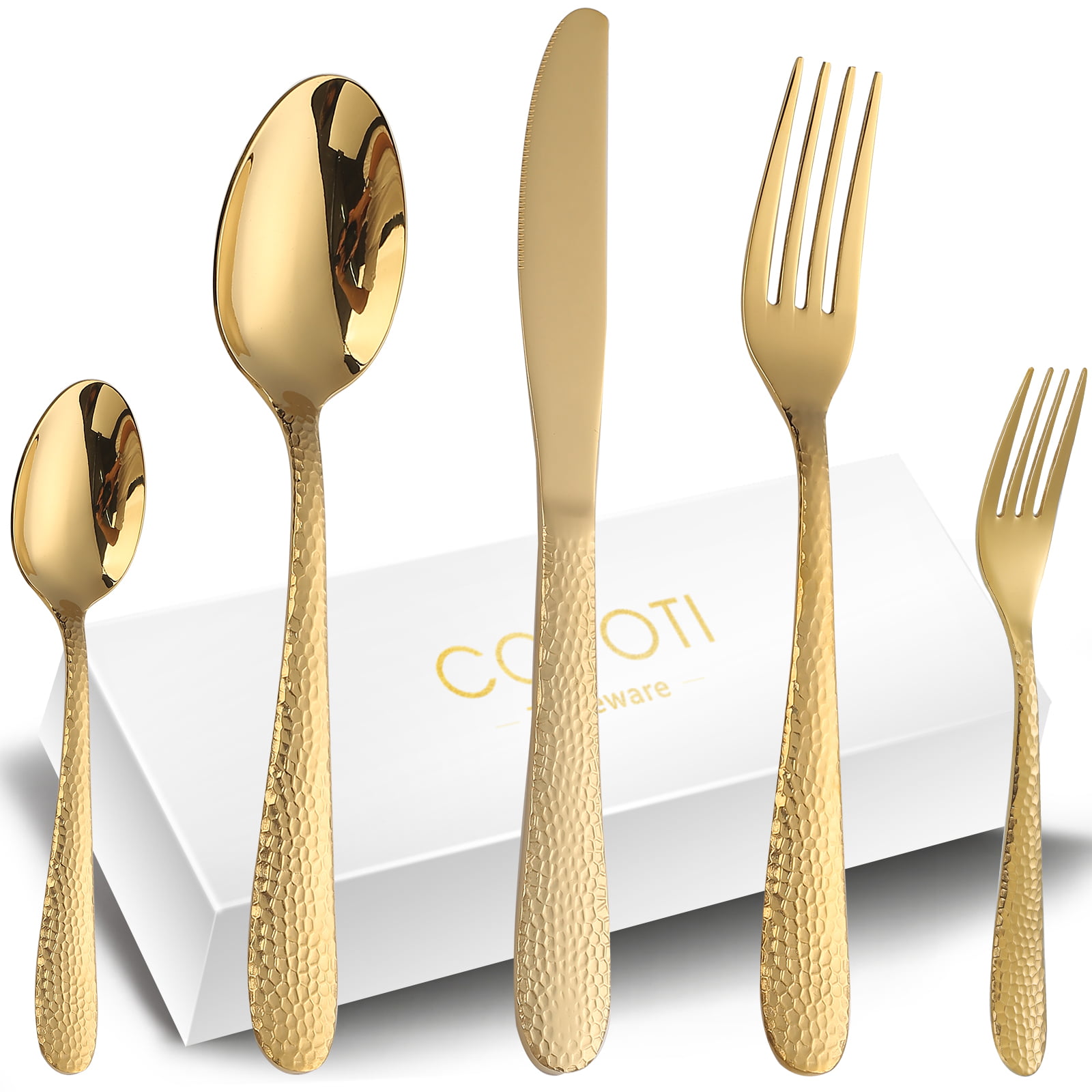 Golden Ceramic Cutlery Set - Casa Cultures