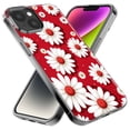 thumbnail image 2 of MUNDAZE Apple iPhone 12 Mini Cute White Red Daisies Polkadots Double Layer Phone Case Cover, 2 of 5